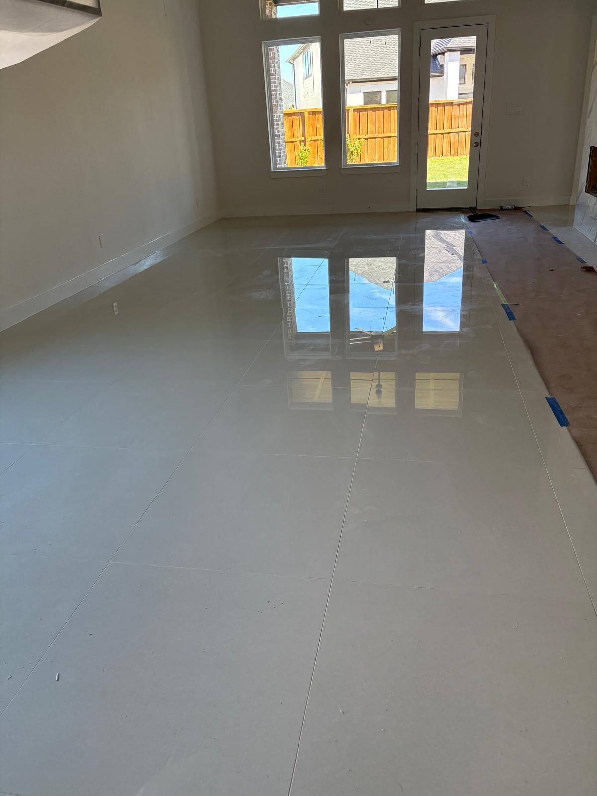Epoxy flooring living room