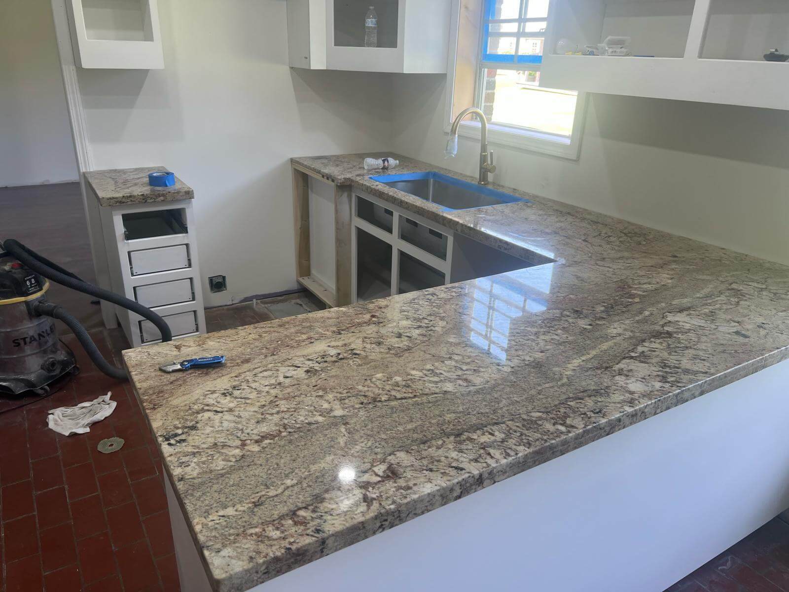 Granite countertop installation